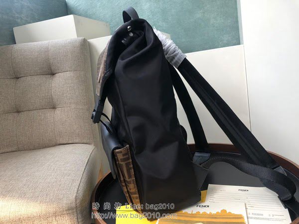 FENDI背包 頂級原單 大號背包 單搭扣開合 正面翻蓋口袋和內袋 芬迪男背包  fdz2057